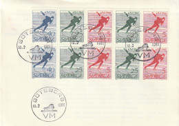 ZSueFdc002-66-02-18 - SUEDE 1966 - La Superbe ENVELOPPE  FDC  'PREMIER JOUR'  Du 15-8-02-1966  -- SPORT GOTEBORG VM 1966 - Brieven En Documenten