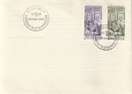 ZSueFdc003-66-03-26  --  SUEDE  1966  --  La  Superbe  ENVELOPPE  FDC  'PREMIER  JOUR'  Du  26-03-1966  --  Musée - Cartas & Documentos