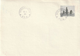 ZSueFdc004-66-04-18 - SUEDE 1966 - La Superbe  ENVELOPPE  FDC  'PREMIER JOUR'  Du 18-04-1966 -  Ales Stenar (mégalithes) - Lettres & Documents