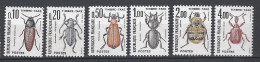 FRANCE 1982 TIMBRE TAXE 103 104 105 106 107 108 SERIE INSECTES COLEOPTERES AMPEDUS CINNABARINUS DORCADION FULIGINATOR - 1960-.... Neufs