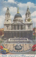 CARTOLINA  LONDON,INGHILTERRA,REGNO UNITO-ST.PAUL'S CATHEDRAL,WEST FRONT-VIAGGIATA 1955 - St. Paul's Cathedral