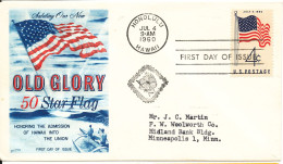 USA FDC Old Glory 50 Star Flag Fleetwood Cachet 4-7-1960 - 1951-1960