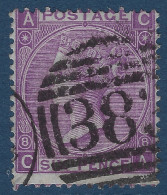 Grande Bretagne N°34 (PL8; POS AC/CA) 6 Pence Violet Oblitéré DUPLEIX 383 De HULL Très Frais & SUPERBE - Oblitérés