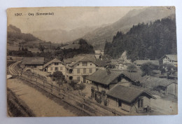 Oey -Diemtigen (Simmenthal) - La Gare / Der Bahnhof - Artisan Travaillant Le Bois / Handwerker, Der Holz Bearbeitet - Diemtigen