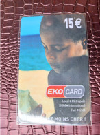 ST MARTIN ECO CARD  €15,- Local Metropole Boy On Beach /  RED  BACKSIDE   ** 13739 ** - Antilles (French)