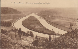 BELGIQUE NAMUR HOUX S / MEUSE L'ILE ET VUE PANORAMIQUE VERS DINANT - Yvoir