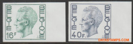 België 1977 - Mi:1927/1928, Yv:1870/1871, OBP:1875/1876, Stamp - □ - Koning Boudewijn  - 1961-1980