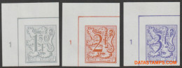 België 1978 - Mi:1949 X/1951 X, Yv:1897/1899, OBP:1902/1904, Stamp - □ - Heraldieke Leeuw  - 1961-1980