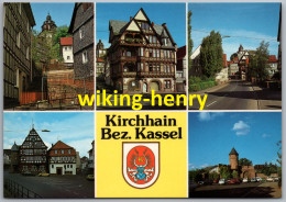 Kirchhain - Mehrbildkarte 1   Amöneburger Tor Gänseburg Kirchaufgang Rathaus Hexenturm - Kirchhain