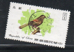 CHINA REPUBLIC CINA TAIWAN FORMOSA 1979 BIRD FAUNA BIRDS STEERE'S BABBLER 8$ USED USATO OBLITERE' - Gebraucht