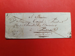 Cad De Gonesse Avec Fleurons Sur Lettre Avec Texte Pour Pontoise En PP En 1832 - Réf 1198 - 1801-1848: Vorläufer XIX