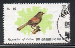 CHINA REPUBLIC CINA TAIWAN FORMOSA 1979 BIRD FAUNA BIRDS STEERE'S BABBLER 8$ USED USATO OBLITERE' - Oblitérés