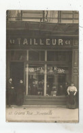 MARSEILLE (13) RARE CARTE PHOTO ANIMEE DU TAILLEUR DELACHET 61 GRAND'RUE MARSEILLE 1906 - Ambachten