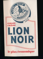 Publicité Ancien Buvard - Le Lion Noir Cirage Crème - L