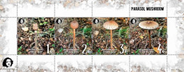 Finland 2021 Parasol Mushroom A Delicacy Of Gastronomy Peterspost Set Of 4 Stamps In Block Mint - Blokken & Velletjes