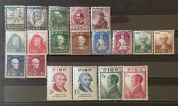 IRELAND 1934-59 SELECTION OF MNH COMMEMS WITH EMMETT WADDING CLARKE GUINNESS (19) - Lots & Serien