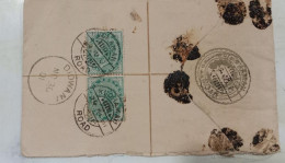 BRITISH INDIA 1901 QV 2 X 1/2a FRANKING On 2a QV Stationery Registered COVER, NICE CANC ON FRONT & BACK As Per Scan - Jaipur