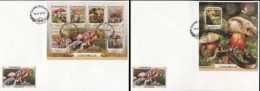 Guinea Bissau 2016, Mushrooms I, Snakes, 4val In BF +BF In 2FDC - Serpents