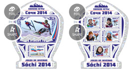 Guinea Bissau 2016, Olympic Games In Sochi, Winners, Skiing, 5val In BF +BF - Winter 2014: Sochi