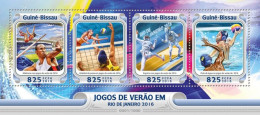 Guinea Bissau 2016, Olympic Games In Rio, Athletic, Beach Volley, Fencing, 4val In BF - Volleybal