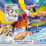 Guinea Bissau 2016, Olympic Games In Rio, Rowing, Swimming, Basketball, Acrobatic Dance, BF - Canoa