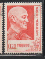 CHINA REPUBLIC CINA TAIWAN FORMOSA 1956 PRESIDENT CHANG KAI-SHEK 20c MLH - Neufs