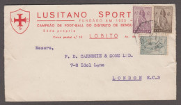1936 Lusitano Sport Club "Football Champions Of The Benguela District" (Angola) Printed Envelope - Clubs Mythiques