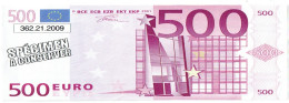 Billet Fictif. Belgique. Tombola 2009. 500 EURO - Specimen