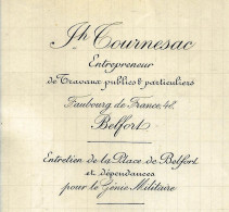 1907    ENTETE Tournesac Entrepreneur Travaux Publics Belfort => Vairet Baudot Briqueterie Devenue Musée Ciry Le Noble - 1900 – 1949