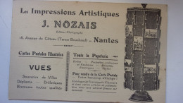 44  NANTES  IMPRESSIONS ARTISTIQUES J NOZAIS CARTES POSTALES 18 AV DU COTEAU - Nantes