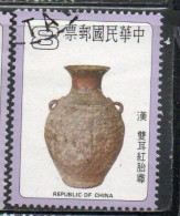 CHINA REPUBLIC CINA TAIWAN FORMOSA 1979 ANCIENT CHINESE POTTERY RED JAR WITH EARS HAN DYNASTY 8$ USED USATO OBLITERE' - Used Stamps