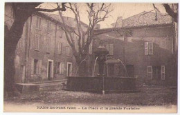 (83) 182, Nans Le Pins, Tardy, La Place Et La Grande Fontaine - Nans-les-Pins