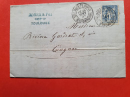 Lettre Avec Texte De Toulouse Pour Cognac En 1897 - Réf 1285 - 1877-1920: Période Semi Moderne