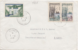 33235# LETTRE Obl NOUMEA NOUVELLE CALEDONIE 1958 NANCY MEURTHE MOSELLE - Lettres & Documents