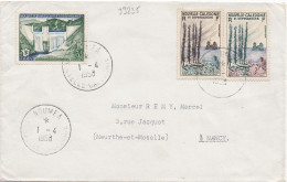 33235# LETTRE Obl NOUMEA NOUVELLE CALEDONIE 1958 NANCY MEURTHE MOSELLE - Brieven En Documenten