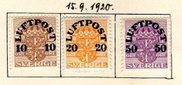 Suede (1920) - Timbres De Service Surcharges - Neufs* - Nuevos