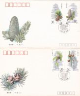 China FDC/1992-3 Conifers 2v MNH - 1990-1999