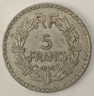 FRANCE- 5 FRANCS 1946. OPEN 9 - 5 Francs