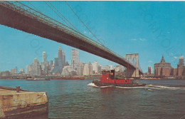 CARTOLINA  BROOKLYN BRIDGE,NEW YORK CITY,NEW YORK,STATI UNITI-VIAGGIATA 1967 - Bridges & Tunnels