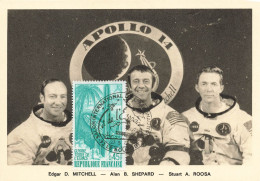 ESPACE - VOL APOLLO 14 - COSMONAUTES; Edgard MITCHELL, Alan SHEPARD, Stuart ROOSA - JANVIER 1971 - Espace