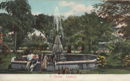 Sao Thome Tome Guinea Africa Chafariz Park Waterfall Postcard - Santo Tomé Y Príncipe