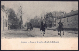 +++ CPA - CASTEAU - Route De Bruxelles - Chemin De St Denis - Attelage - Chevaux   // - Soignies