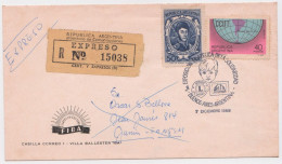 Argentina 1968 FDC Circulated Express Expo Solidaridad Postal Mark  Solidarity - Cartas & Documentos