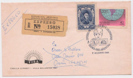 Argentina 1968 FDC Circulated Express Expo Solidaridad Postal Mark  Solidarity - Storia Postale