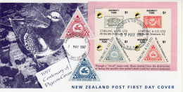 New Zealand 1997 Pigeon-Gram Centenary, Including A Souvenir Sheet, First Day Cover - FDC