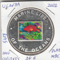 E5618 MONEDA UGANDA 1000 CHELINES 2002 PLATA MBC - Uganda