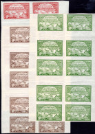 Russia 1921 Volga Relief Set Type I In Fine Blocks Of 10 Unmounted Mint. - Neufs