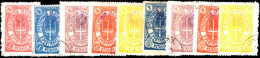 Russian PO's In Crete 1899 Selection Of Values (2m Blue Thinned) Fine Used. - Crète