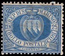 San Marino 1894-97 25c Blue Unmounted Mint. - Ongebruikt