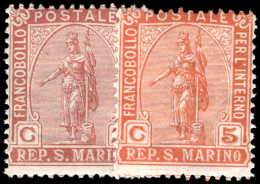 San Marino 1899 Statue Of Liberty Set Unmounted Mint. - Nuevos